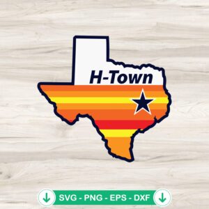 HTown Houston Texas SVG file for Astros baseball cut file