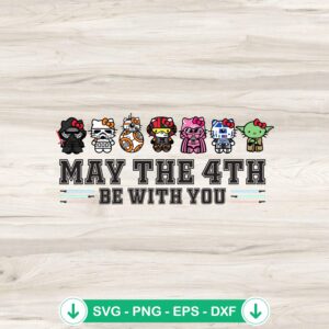 Hello Kitty May The 4th Be With You svg file for cricut