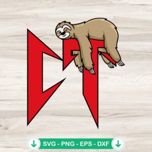 Sloth Corridos Tumbados logo svg file for cricut cutting machine