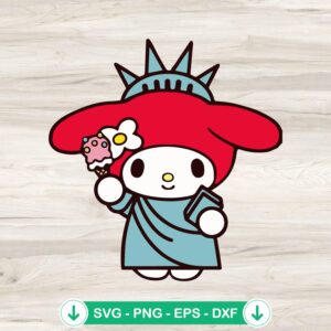 My Melody Kitty Statue Of Liberty svg file, cricut svg cut file