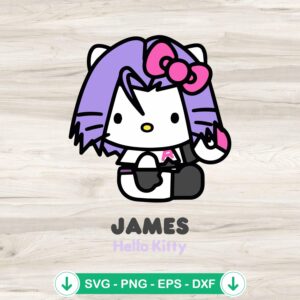 Hello Kitty As James Pokemon SVG file for cricut and cutting file
