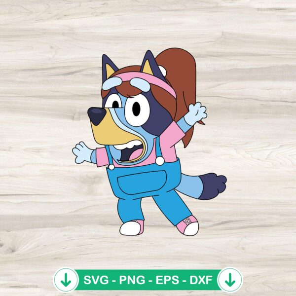 Bluey Miss Rachel SVG file for cutting machines