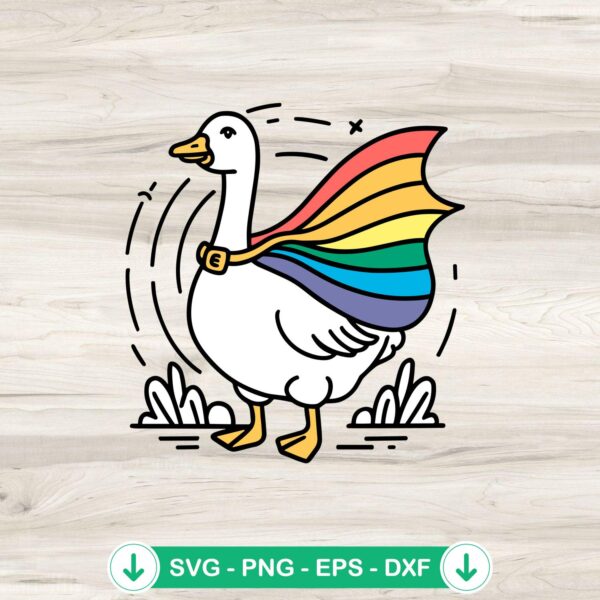 LGBT Goose SVG file for cricut svg and cutting machine