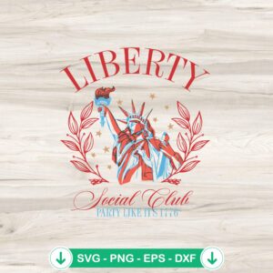 Statue of Liberty Social Club SVG file for Cricut cutting machine