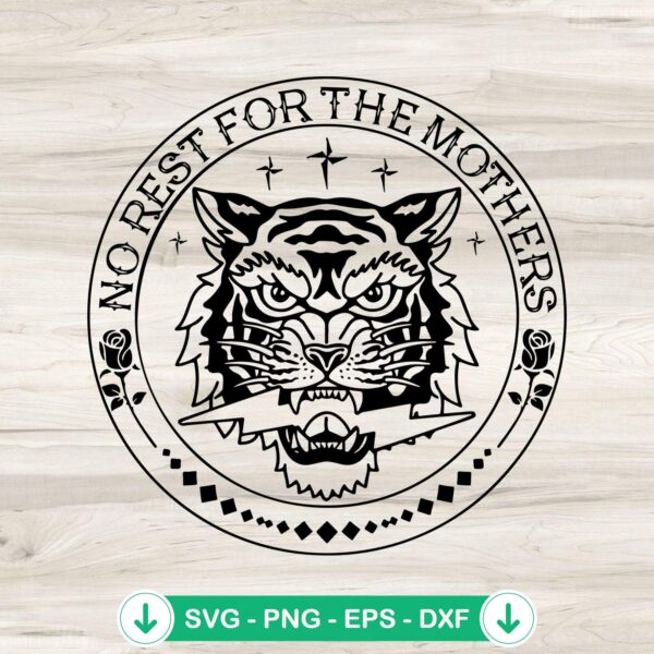 No Rest For The Mothers Edgy Mama SVG file for cricut cutting machine