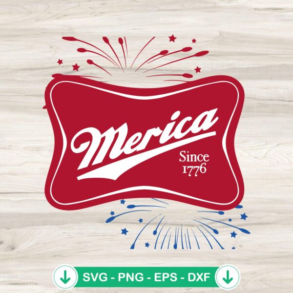 Merica Beer Logo SVG file for Cricut and cutting machine