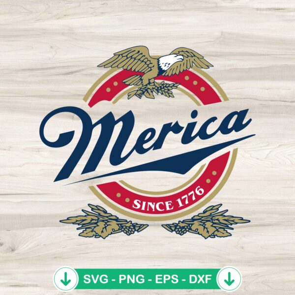 Merica Miller Beer Logo SVG file for cutting machines