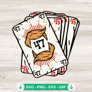 Trump 47 Tarot Card SVG file for Cricut cutting machine