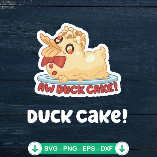 Aw Duck Cake SVG file for Cricut cutting machine