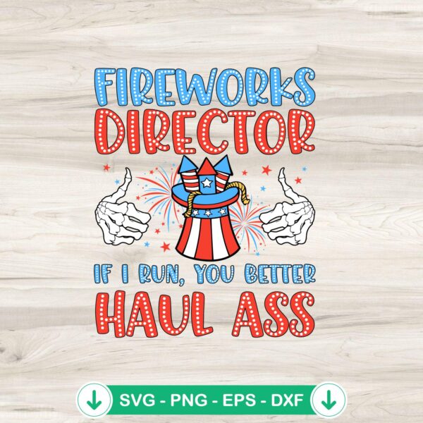 Fireworks Director SVG file for 4th of July, cricut svg, cutting file