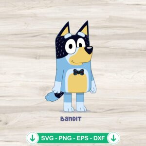 Bluey Bandit SVG file for cutting machines, Cricut svg, cut file