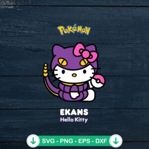 Ekans Hello Kitty SVG file, cutting file for Cricut