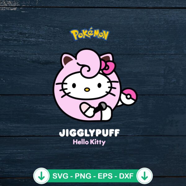 Jigglypuff Hello Kitty SVG file for Cricut cutting machine
