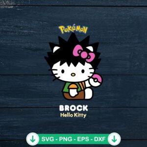 Brock Pokemon Kitty SVG file for Cricut and cutting machines