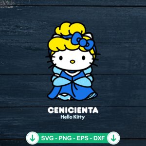 Hello Kitty Cinderella Princess svg file for Cricut cutting machine