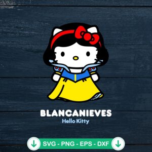 Hello Kitty Snow White Princess SVG file for cutting machines