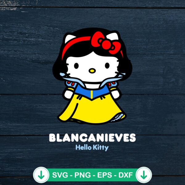 Hello Kitty Snow White Princess SVG file for cutting machines