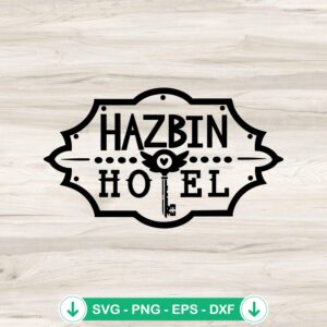 Hazbin Hotel logo svg file for cricut cutting machines