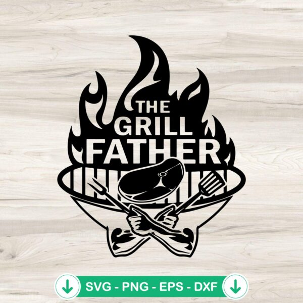 Grill Dad Black Panther SVG cutting file for DIY projects