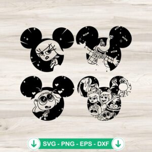 Inside Out 2 characters svg file for cricut cutting file