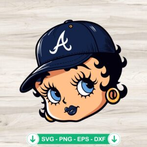 Betty Boop Atlanta Braves svg file for cutting machine