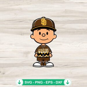 Charlie Brown San Diego Padres svg file for Cricut and cutting machine