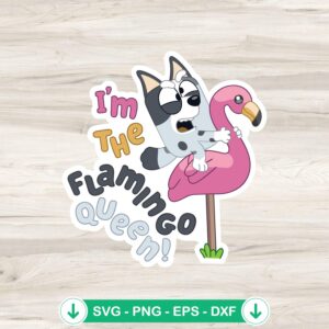 Muffin I’m The Flamingo Queen SVG file for Cricut cutting machine