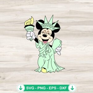 Minnie Statue Of Liberty SVG file, cricut svg cut file