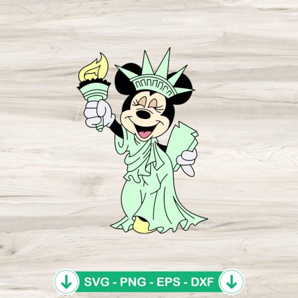 Minnie Statue Of Liberty SVG file, cricut svg cut file