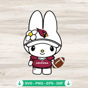 My Melody Arizona Cardinals NFL SVG Files for Cricut