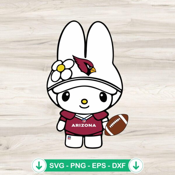 My Melody Arizona Cardinals NFL SVG Files for Cricut