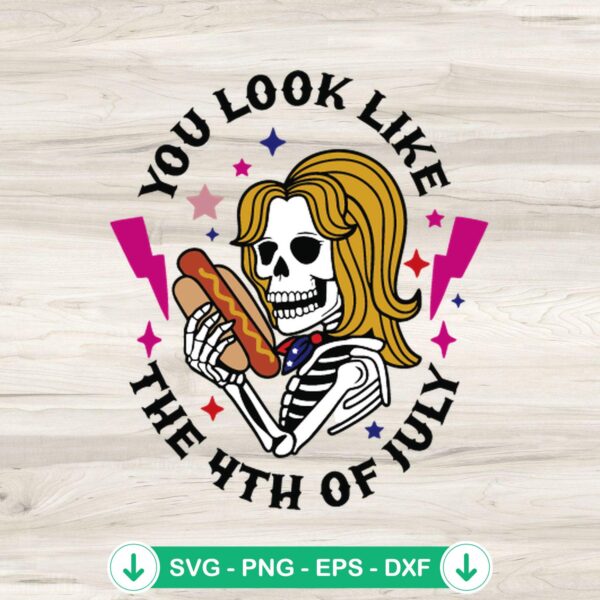 Legally Blonde Skull 4th of July SVG file for Cricut cutting