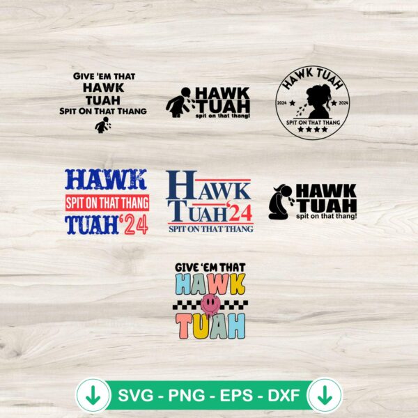 Hawk Tuah SVG file bundle for Cricut cutting machine