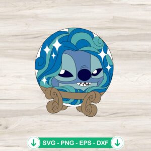 Stitch Haunted Mansion Crystal Ball svg file for cutting machine