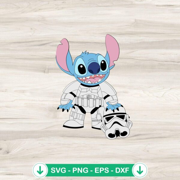 Stitch Stormtrooper svg file for cricut cutting machine