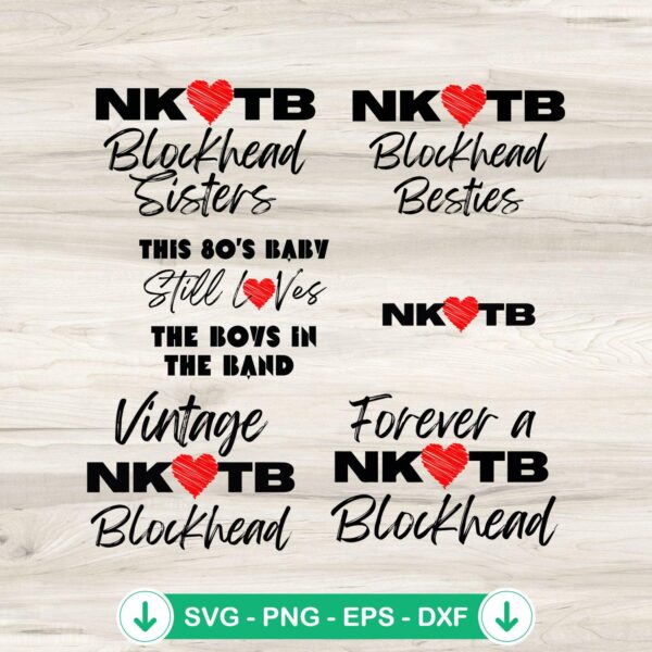 NKOTB New Kids on the Block SVG file for Cricut cutting