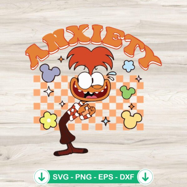 Anxiety Inside Out 2 SVG file for Cricut cutting machine