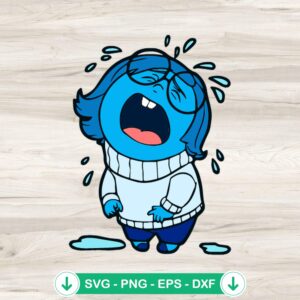 Sadness Inside Out SVG file for Cricut, cutting file for DIY