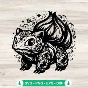 Bulbasaur Mandala SVG file for Cricut cutting machine