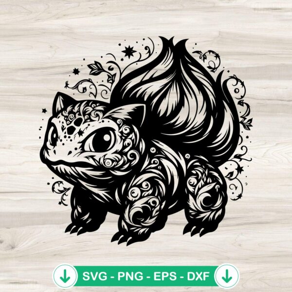 Bulbasaur Mandala SVG file for Cricut cutting machine