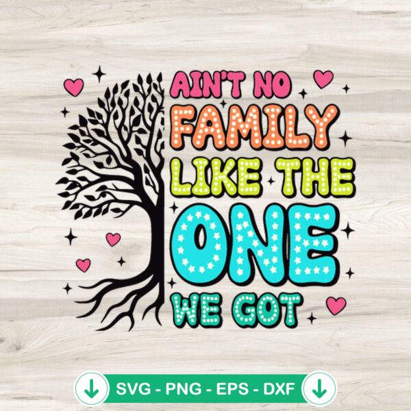Aint No Family Like The One We Got SVG file for cutting machines