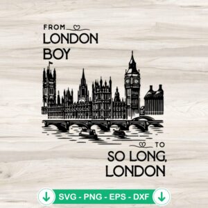 So Long London SVG file for Cricut, cutting file for DIY crafts