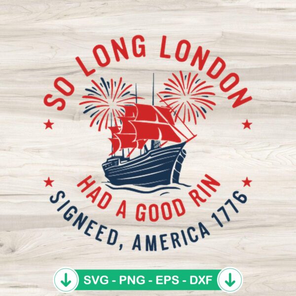 So Long London SVG file for Cricut cutting machine