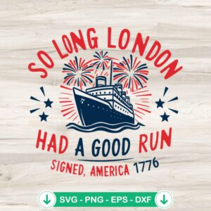 So Long London SVG file for Cricut cutting machine