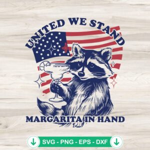 Raccoon United We Stand SVG file for Cricut cutting machine