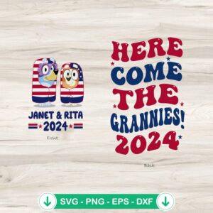 Janet And Rita For President SVG file for Cricut cutting machine