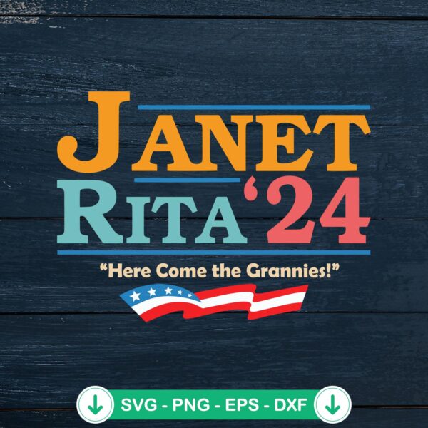 Janet Rita 24 Bluey For President SVG file for Cricut cutting machine