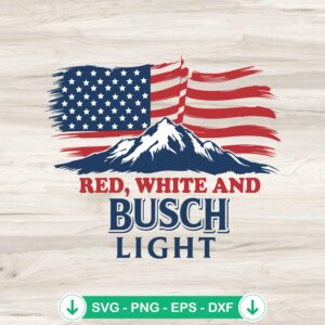 Red White And Busch Light SVG Bundle cricut svg cutting file