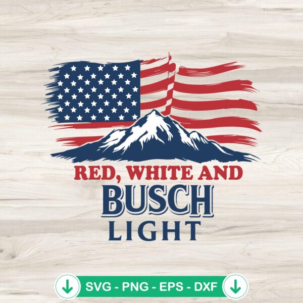 Red White And Busch Light SVG Bundle cricut svg cutting file