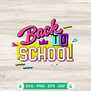 Retro Back To School 90s Vibe SVG file for Cricut